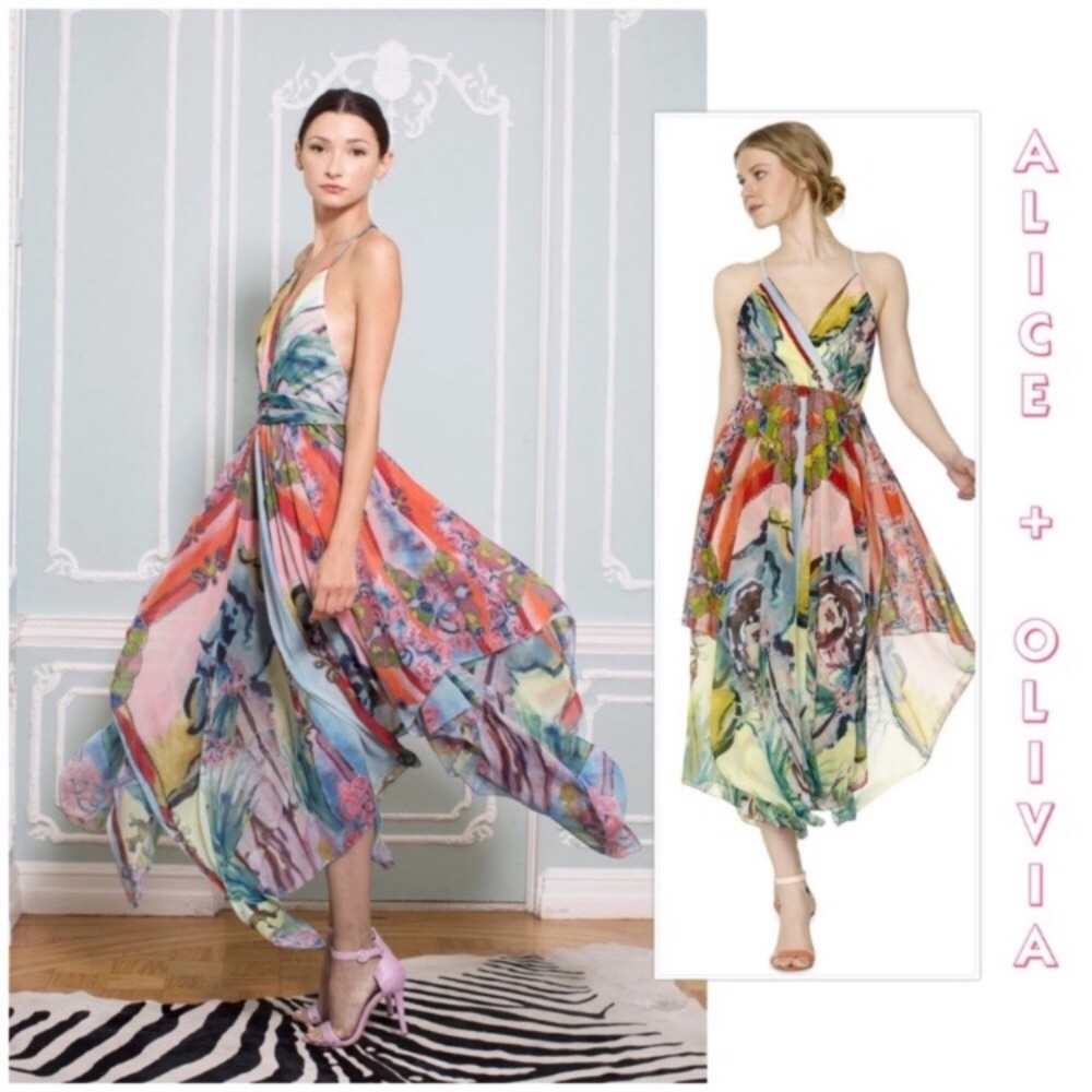 Alice & Olivia “Orly” Lady Lola maxi dress 0